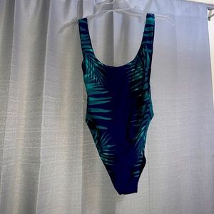 Navy Blue One Piece Bathing Suit
